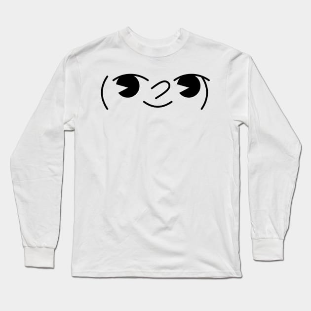 Pac-Man Lenny Face Long Sleeve T-Shirt by VicAnderson